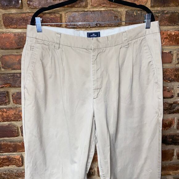 Dockers D4 Relaxed Fit Pleated Chino Khaki Pants Men's Size 36x33 - Picture 2 of 6